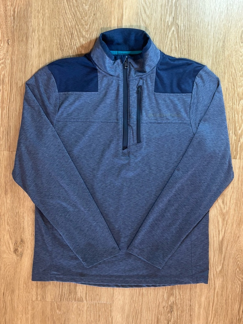 Vineyard Vines Men's On The Go Navy Heather Quarter-Zip Pullover